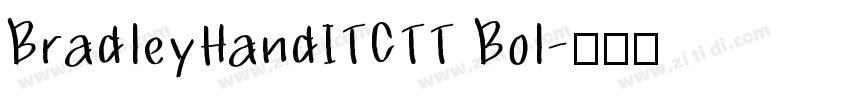 BradleyHandITCTT Bol字体转换